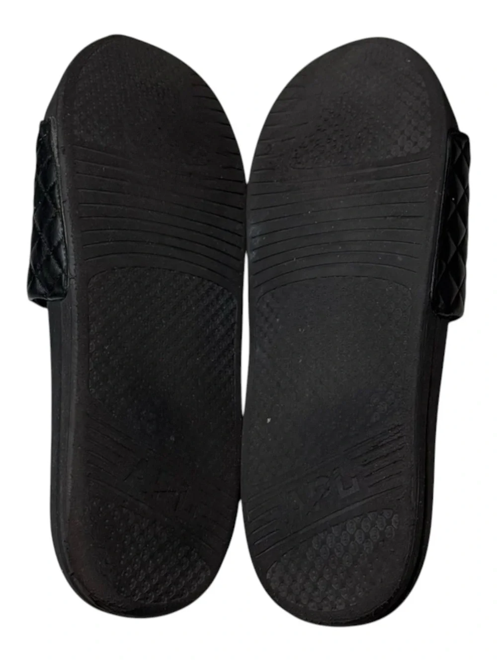 APL 𖤐 Lusso Quilted Nappa Leather Beach Athletic Pool Slide Sandal 𖤐 Black 𖤐 14